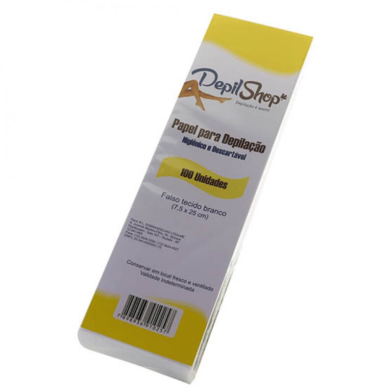 Papel Para Depilação Depilshop 7,5 X 25 cm c/ 100 Un 