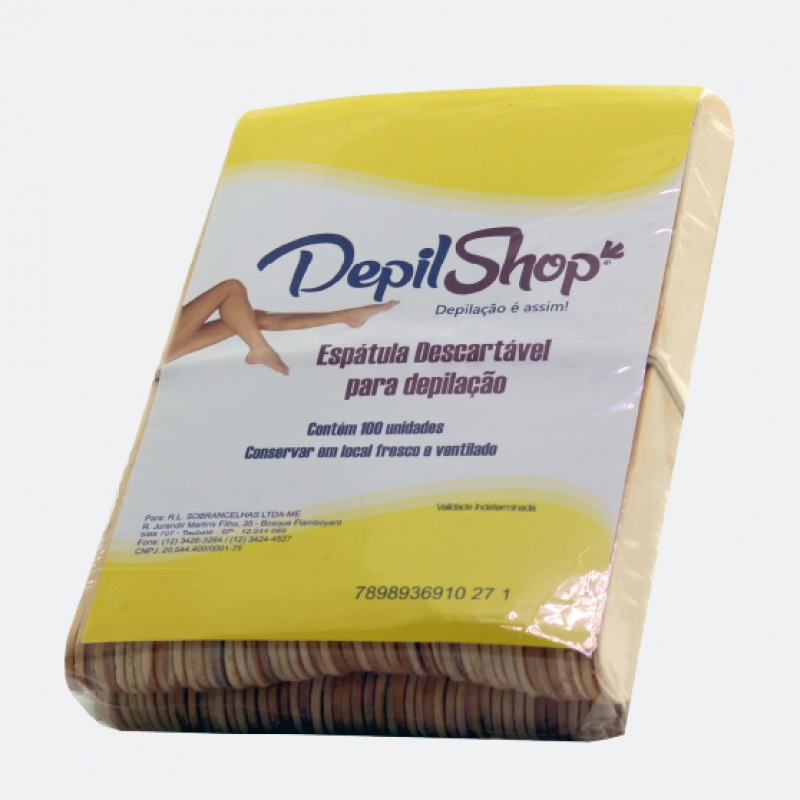 Espatula para Depilação Depilshop com 100un