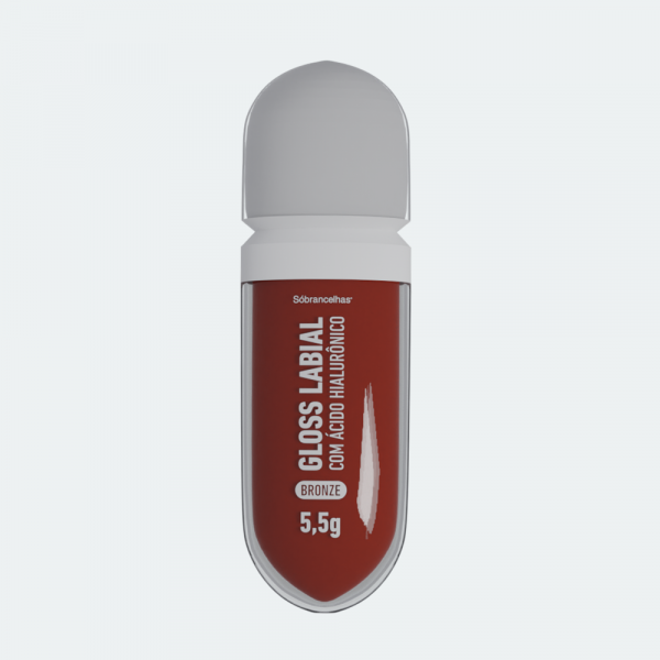 Gloss Labial Bronze com Acido Hialuronico 5,5g Sobrancelhas - VALIDADE A PARTIR DE OUTUBRO/2027