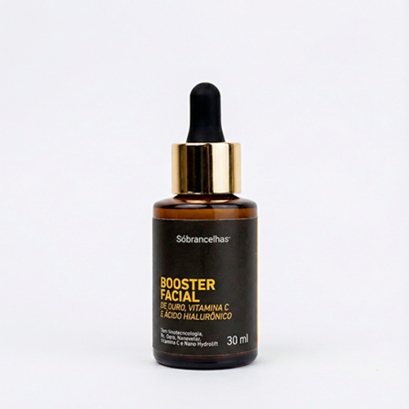 Booster Facial de Ouro, Vitamina C e Ácido Hialurônico 30ml - VALIDADE A PARTIR DE SETEMBRO/2028 Booster Facial de Ouro, Vitamina C e Ácido Hialurônico 30ml - VALIDADE A PARTIR DE SETEMBRO/2028