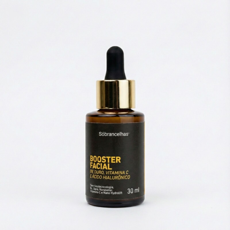 Booster Facial de Ouro, Vitamina C e Ácido Hialurônico 30ml 